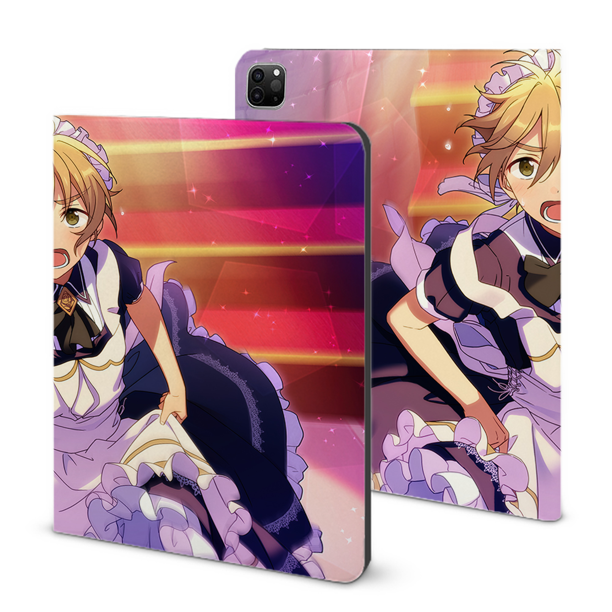 （画像用） あんさんぶるスターズ! Ensemble Stars IPad ケース ブック型 PUレザー TPU 耐衝撃 軽量 薄型 ペン収納なし 全面保護 IPad 各モデル対応